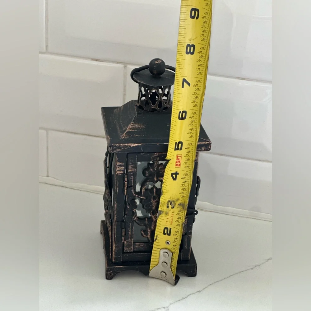 Vintage Small Candle Metal Lantern Candle Holder